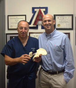 Ben Barton had an anterior hip replacement after chemotherapy for an osteosarcoma damaged his hip.