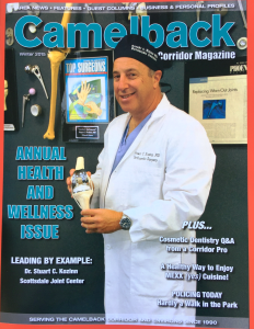Dr. Kozinn was recently featured on the cover of Camelback Corridor Magazine for his leadership in orthopedic surgery.