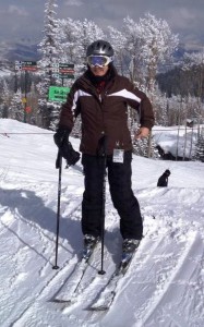 Our patents ski well with their new anterior total hips. Go Jan!