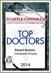 Dr. Kozinn has been honored as a top doctor for 2014 ..again.